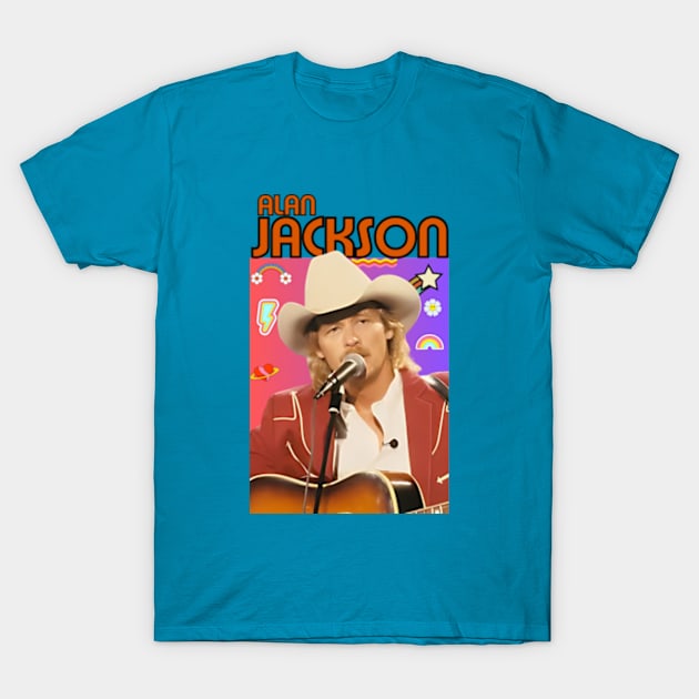 Alan Jackson 90s style art retro vintage 80s T-Shirt by graphicaesthetic ✅